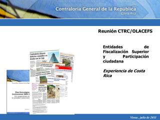 Entidades de Fiscalización Superior y Participación ciudadana Experiencia de Costa Rica