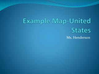 Example Map-United States