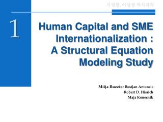 Human Capital and SME Internationalization : A Structural Equation Modeling Study