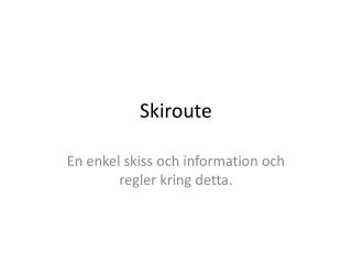 Skiroute