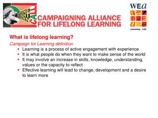 What is lifelong learning?  Campaign for Learning definition