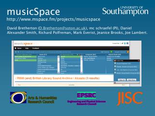 musicSpace mspace.fm/projects/musicspace
