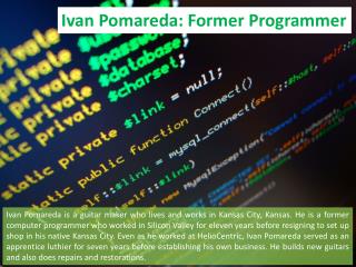 Ivan Pomareda: Former Programmer