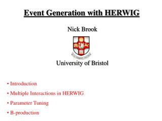 Event Generation with HERWIG