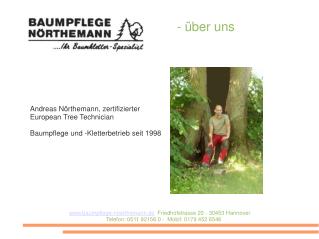 Andreas Nörthemann, zertifizierter European Tree Technician