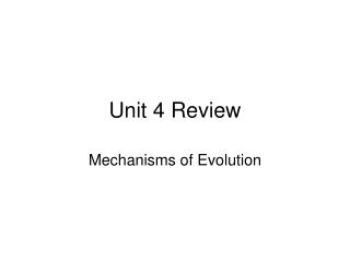 Unit 4 Review