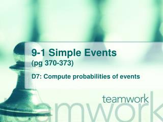 9-1 Simple Events (pg 370-373)