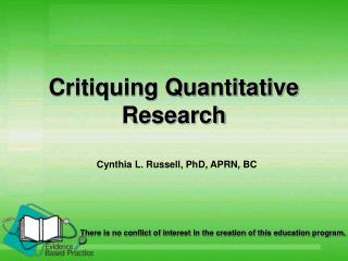 Critiquing Quantitative Research