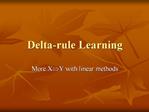 Delta-rule Learning