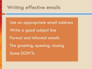 Writing effective emails