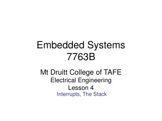 Embedded Systems 7763B