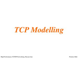 TCP Modelling