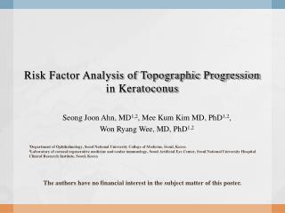 Risk Factor Analysis of Topographic Progression in Keratoconus