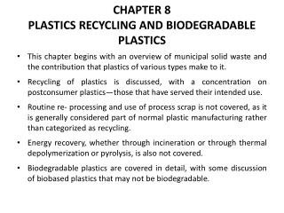 biodegradable plastics polymer recycling chapter municipal solid waste ppt powerpoint presentation ned msw