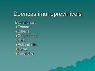Doenças imunopreviníveis