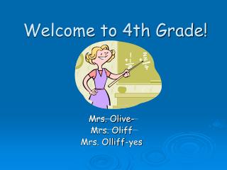 Welcome to 4th Grade!