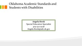 Oklahoma Academic Standards and Students with Disabilities