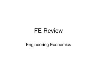FE Review