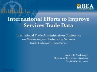 International Efforts to Improve Services Trade Data
