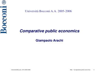 Università Bocconi A.A. 2005-2006