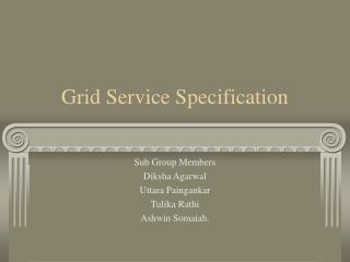 Grid Service Specification
