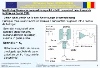 Principiul masuratorii: Ionizarea chimica a substantelor organice intr-o flacara de hidrogen