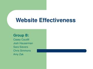 Website Effectiveness