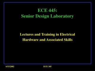 ECE 445: Senior Design Laboratory