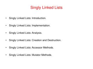 Singly Linked Lists