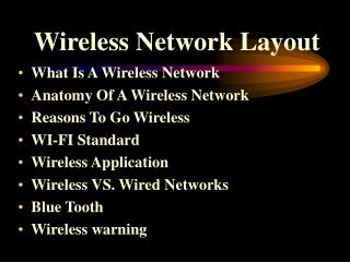 Wireless Network Layout