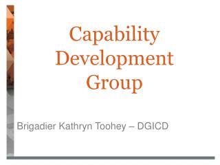 Capability Development Group