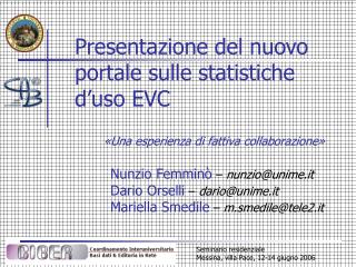 Presentazione del nuovo portale sulle statistiche d’uso EVC