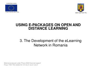 3. The Development of the eLearning Network in Romania