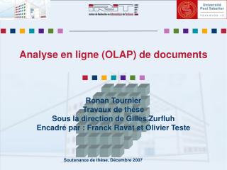 Analyse en ligne (OLAP) de documents
