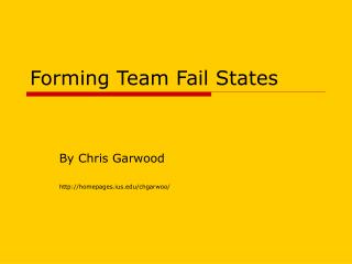 Forming Team Fail States