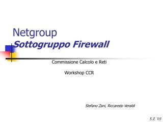 Netgroup Sottogruppo Firewall