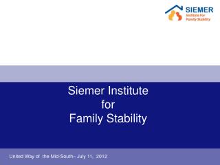 Siemer Institute for Family Stability