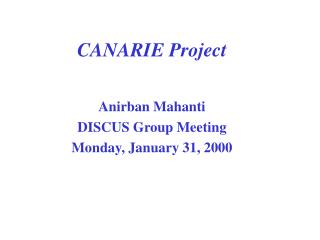 CANARIE Project