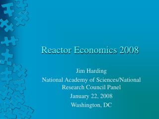 Reactor Economics 2008