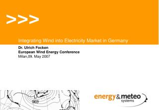 Dr. Ulrich Focken European Wind Energy Conference Milan,09. May 2007