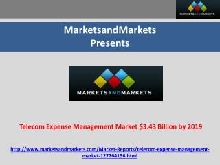 Telecom Expense Management (TEM) Market $3.43 Billion by 201