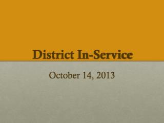 District In-Service