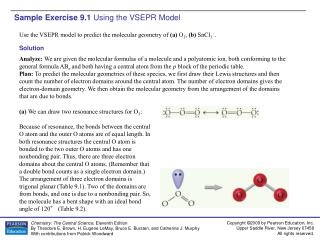 Sample Exercise 9.1 Using the VSEPR Model