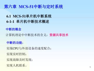 第六章 MCS-51 中断与定时系统