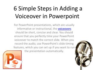 6 Simple Steps in Adding Voiceover in Powerpoint
