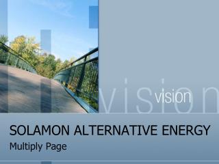SOLAMON ALTERNATIVE ENERGY - Multiply Page