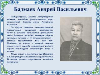 Бадмаев Андрей Васильевич