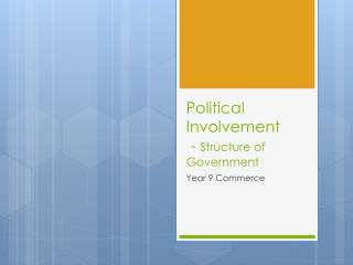 Political Involvement - Structure of Government