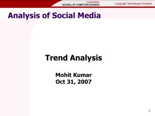 Analysis of Social Media