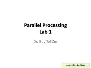 Parallel Processing Lab 1